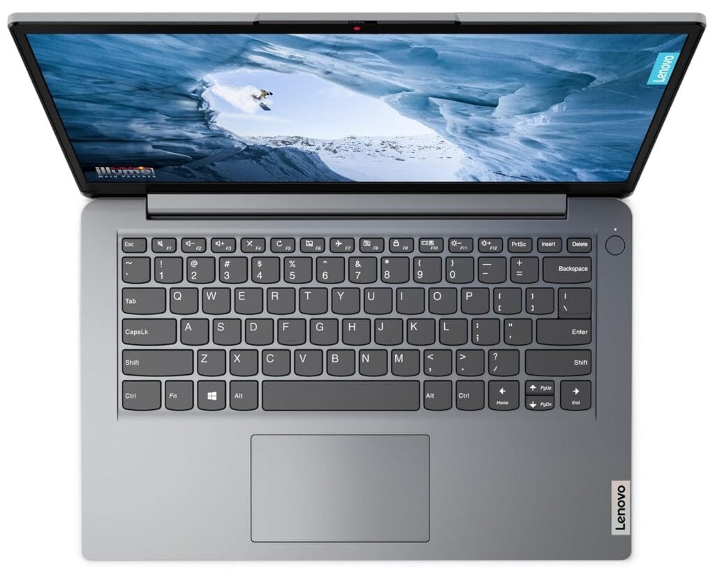 Lenovo laptop top view keyboard trackpad ThinkPad IdeaPad Legion Yoga for business student gaming