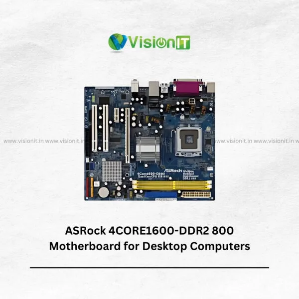 Intel chipset ASRock 4CORE1600-DDR2 800 motherboard with DDR2 800 memory support and Intel chipset for desktop computers
