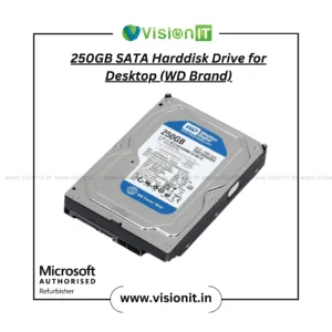 Compact 250GB SATA harddisk drive by WD for desktops offering efficient performance and dependable storage.