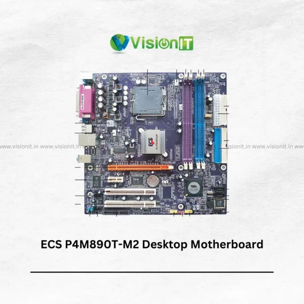 Via Chipset ECS P4M890T-M2 Motherboard for Desktop | Socket 775, DDR2 RAM, Hyper-Threading