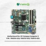 HP-Compaq Motherboard P/N: 795206-001/795970-001/795970-601 – LGA 1150, Intel Z170 chipset, supports Intel Core i3, i5, i7 processors.