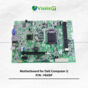 Dell F6X5P motherboard with Intel Q77 chipset, DDR3 RAM slots, and USB 3.0 ports for reliable small form factor performance