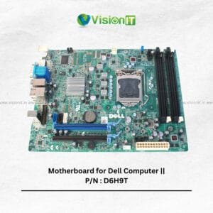 Dell D6H9T motherboard with DDR3 memory slots, PCIe support, and essential connectivity for desktop performance