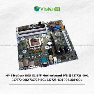 HP EliteDesk 800 G1 SFF motherboard with supported part numbers and standard business desktop connections