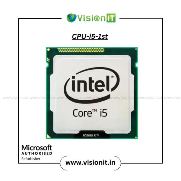 Intel Core i5-1st Processor – Affordable and reliable for home and office use.