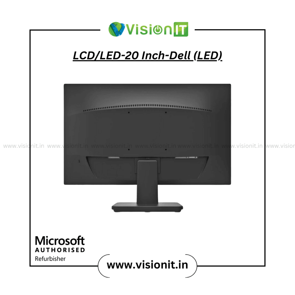 Dell 20-inch LED monitor quality testing certificate showing 72+ checkpoint verification and warranty documentation
