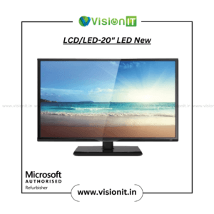 Refurbished 20-inch LED monitor with sharp display, energy efficiency, and durable build.