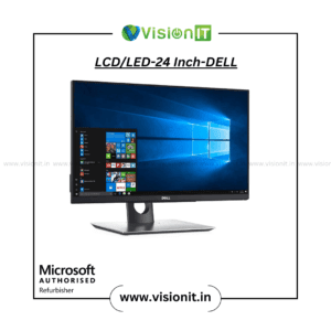 Dell 24-inch monitor with Full HD wide display, energy-efficient design, and durable build for professional and personal use.