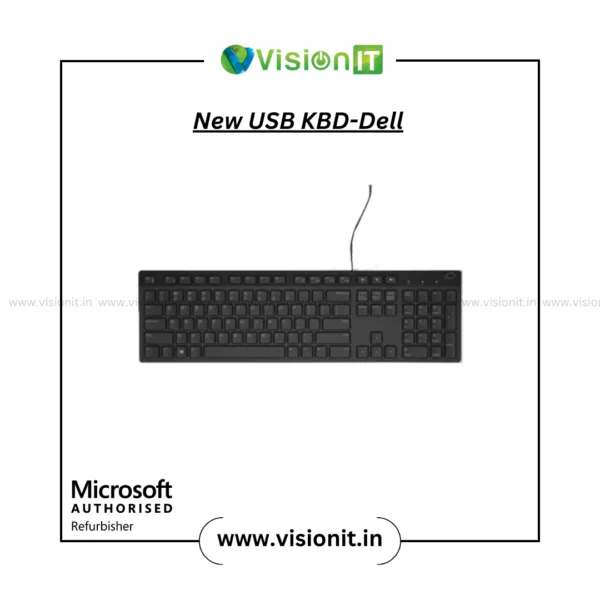 New Dell USB keyboard – high-precision wired keyboard with responsive keys, durability, and comfort for work and gaming.