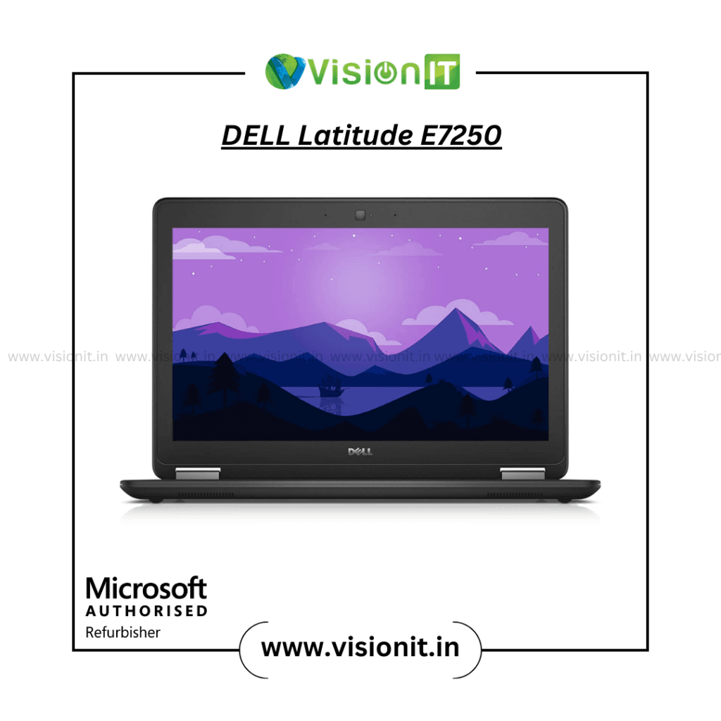 Refurbished DELL Latitude E7250 i7 5600U with mSATA SSD, 12.5-inch business laptop for professionals.