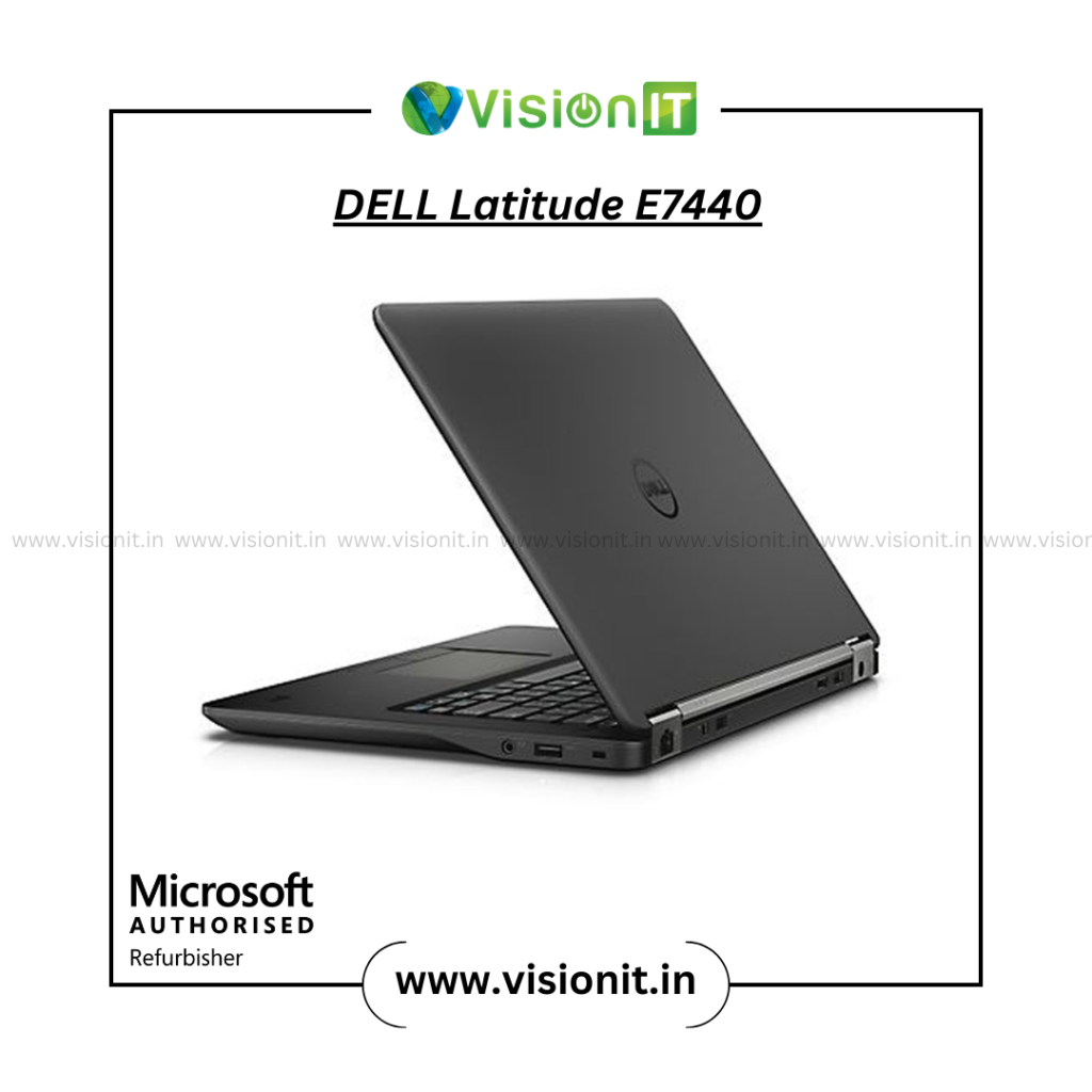 Backside view of Dell Latitude E7440 laptop showing ports, design, and build quality