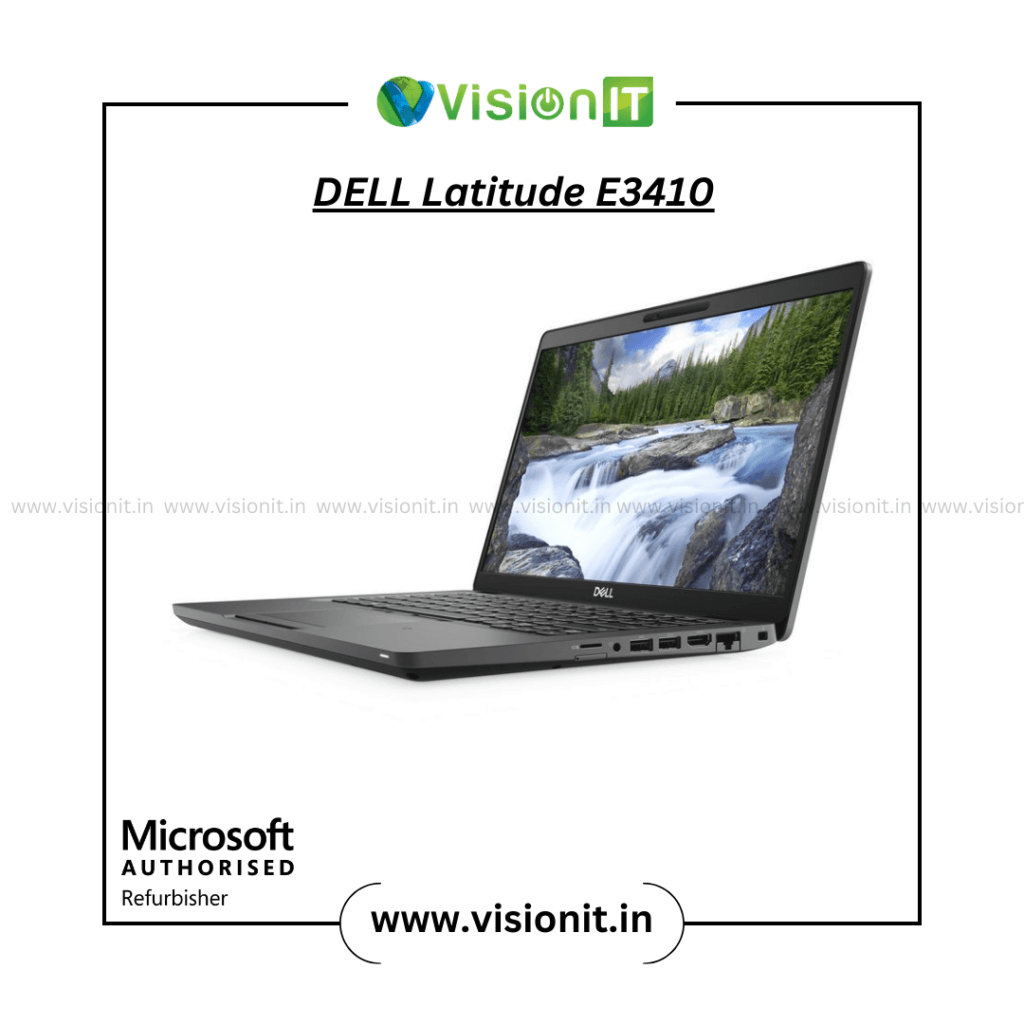 Certified refurbished Dell Latitude 3410 laptop with Intel i5, built for multitasking and daily computing needs