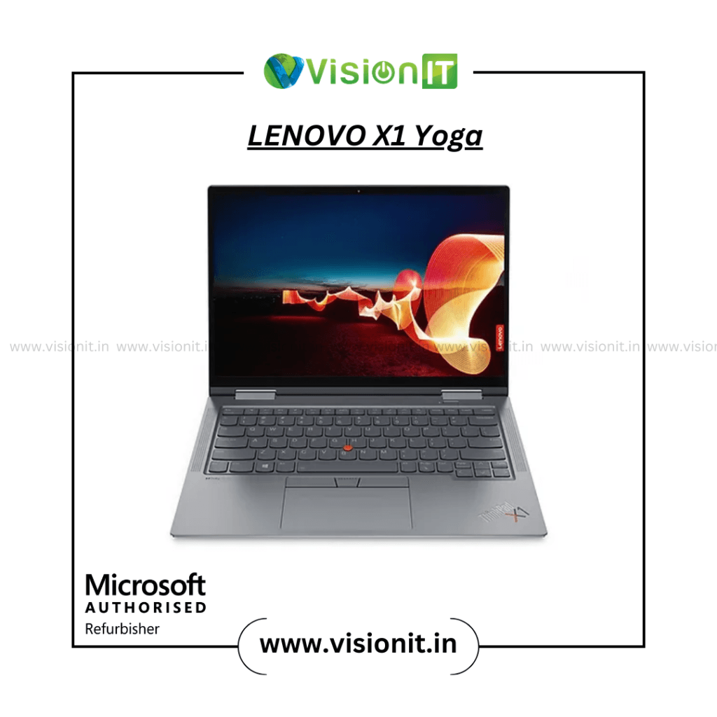 Refurbished Lenovo ThinkPad X1 Yoga i7 7600U with NVMe SSD, 14-inch convertible touchscreen business laptop.