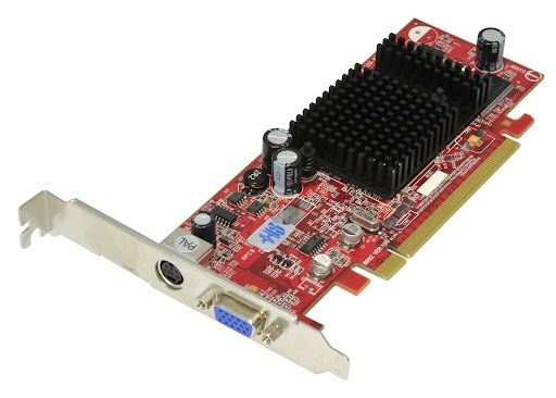 ATI Radeon X3000SE 128MB PCIe graphics card built for basic computing, dual displays, and legacy PC configurations.