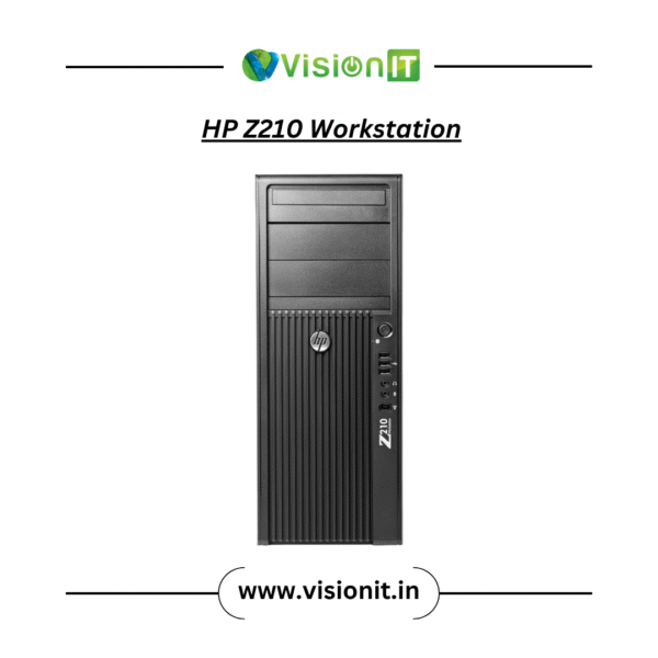 Refurbished HP Z210 workstation tower with Xeon processor, ECC memory, and SSD for performance computing