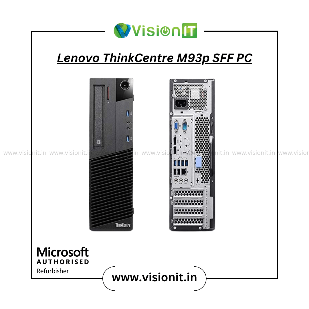 Lenovo ThinkCentre M93p SFF PC with 4th Gen Intel Core processor and SSD/HDD for business use