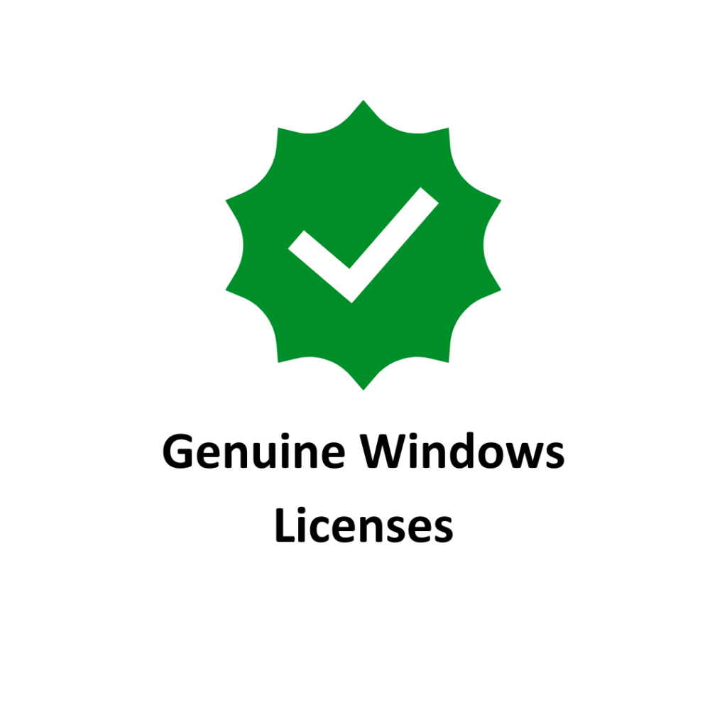 Genuine Windows licenses pre-installed on certified refurbished laptops and desktops from VisionIT Peripherals