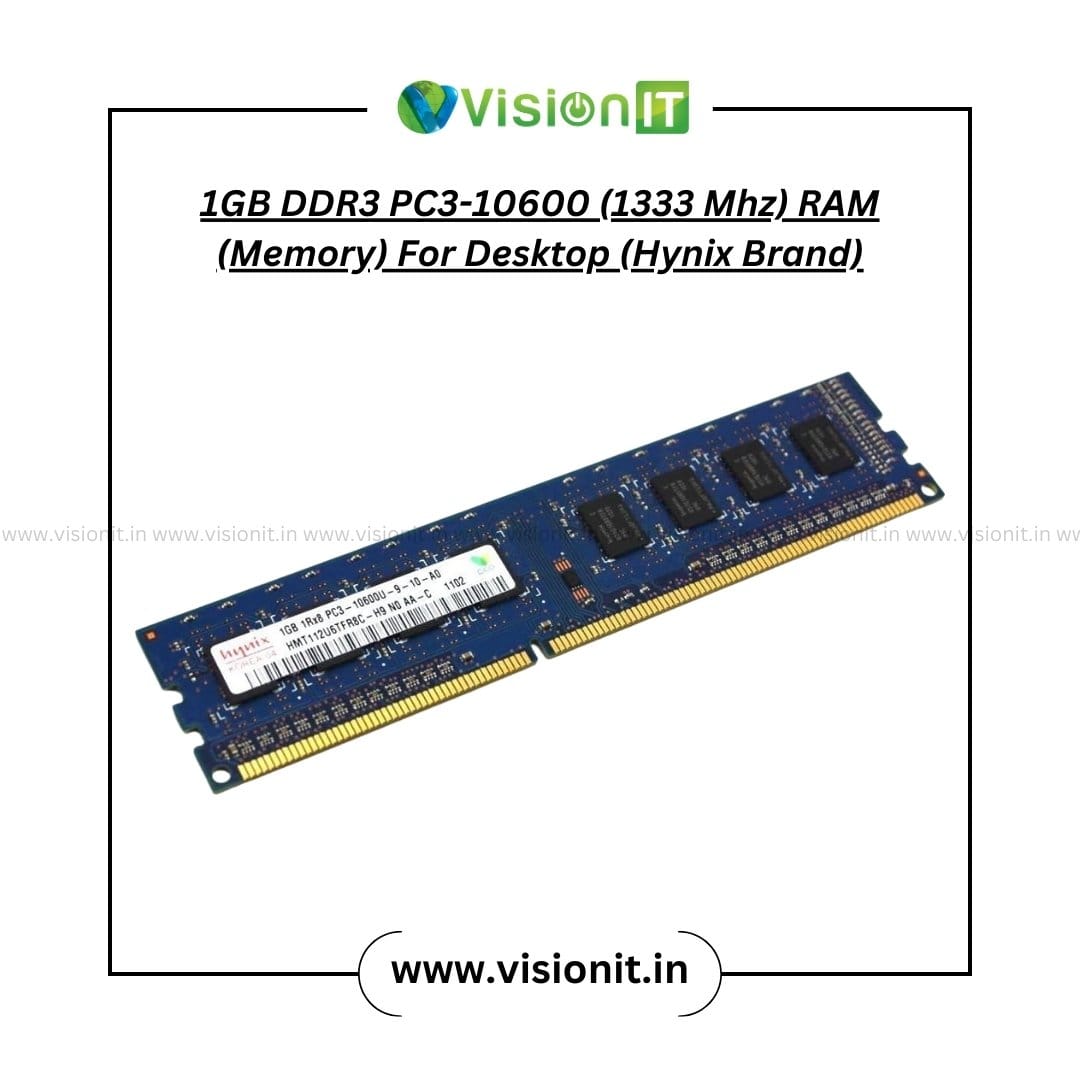 1GB DDR3 RAM for Desktop – 1333 MHz PC3-10600 RAM Stick