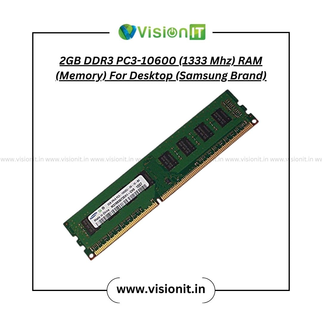 2GB DDR3 RAM for Desktop – 1333 MHz PC3-10600 Module