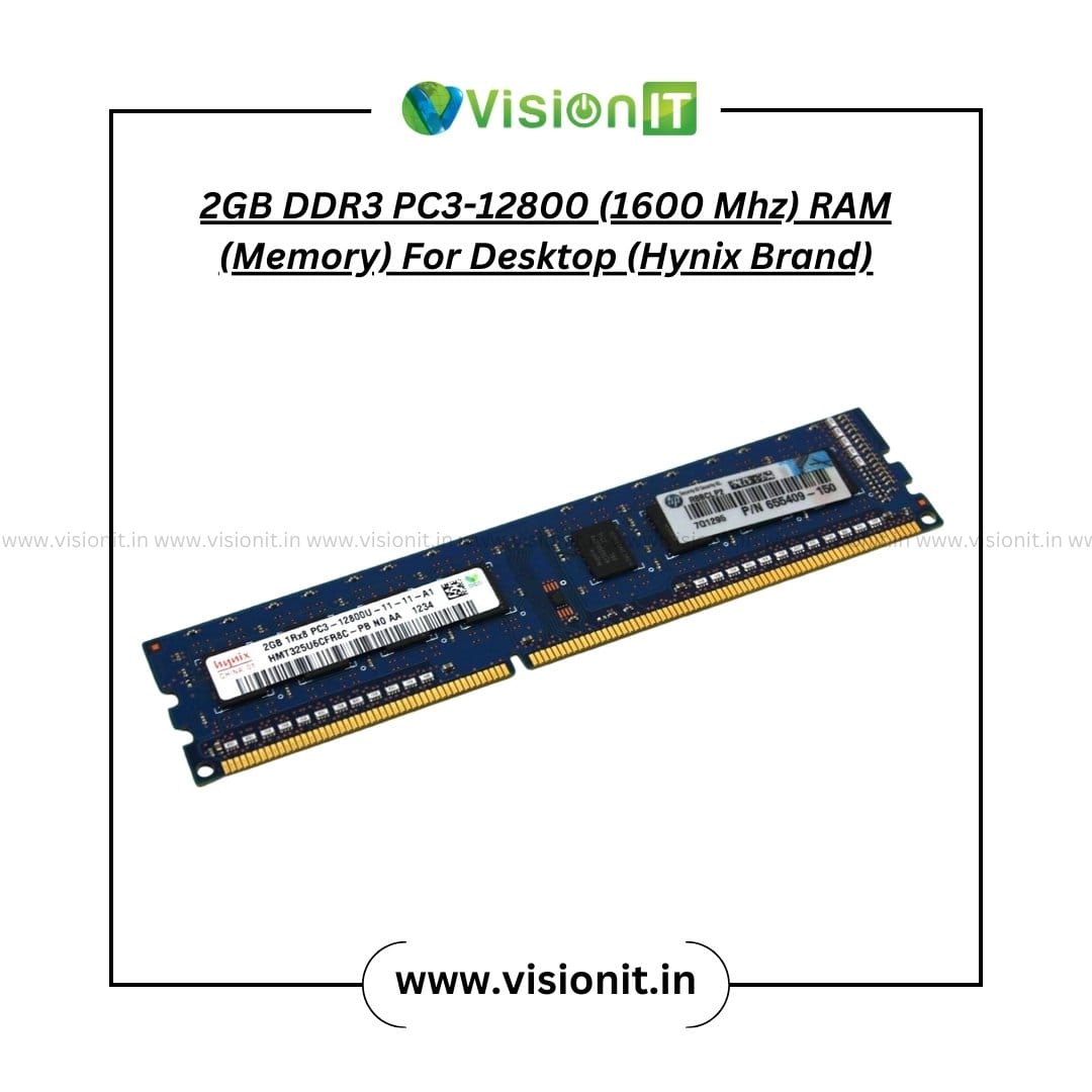 2GB DDR3 RAM for Desktop PC – 1600MHz PC3-12800 Memory Stick