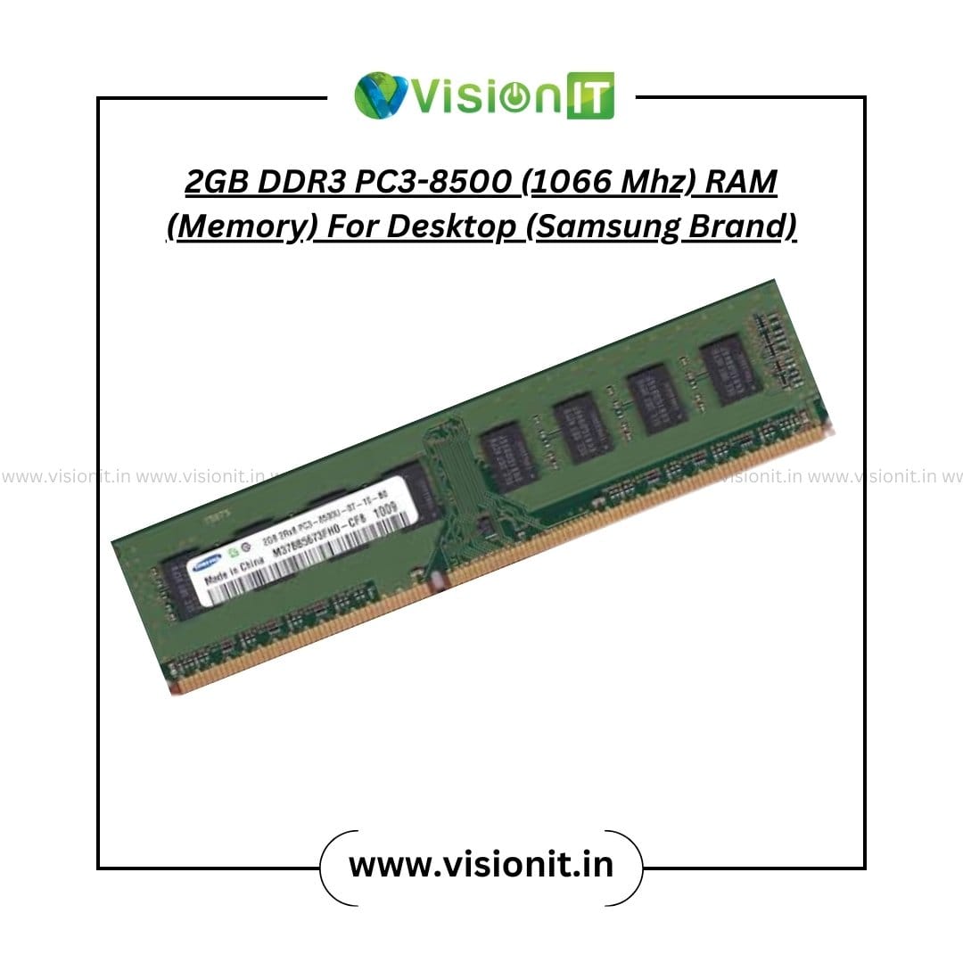 2GB DDR3 RAM for Desktop – PC3-8500 1066 MHz, 240-pin, non-ECC module