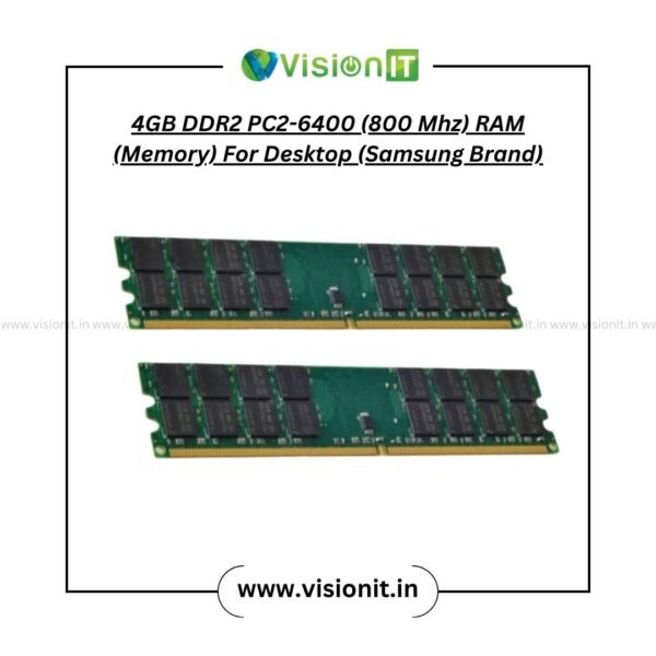 4GB DDR2 PC2-6400 (800 Mhz) RAM (Memory) For Desktop