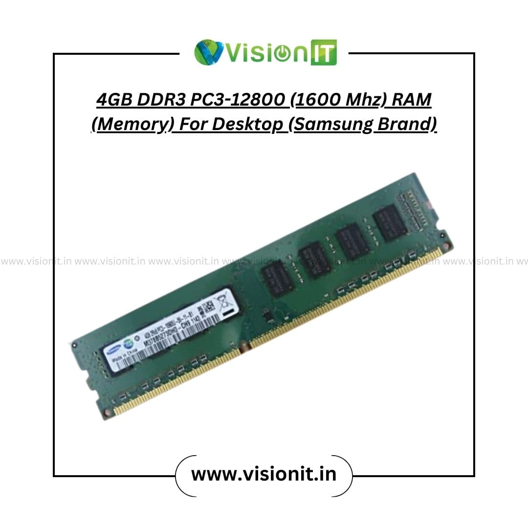 4GB DDR3 RAM for Desktop PC – 1600MHz PC3-12800 Memory Stick