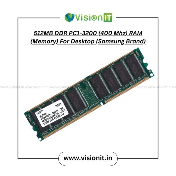 512MB DDR PC1-3200 (400 Mhz) RAM (Memory) For Desktop