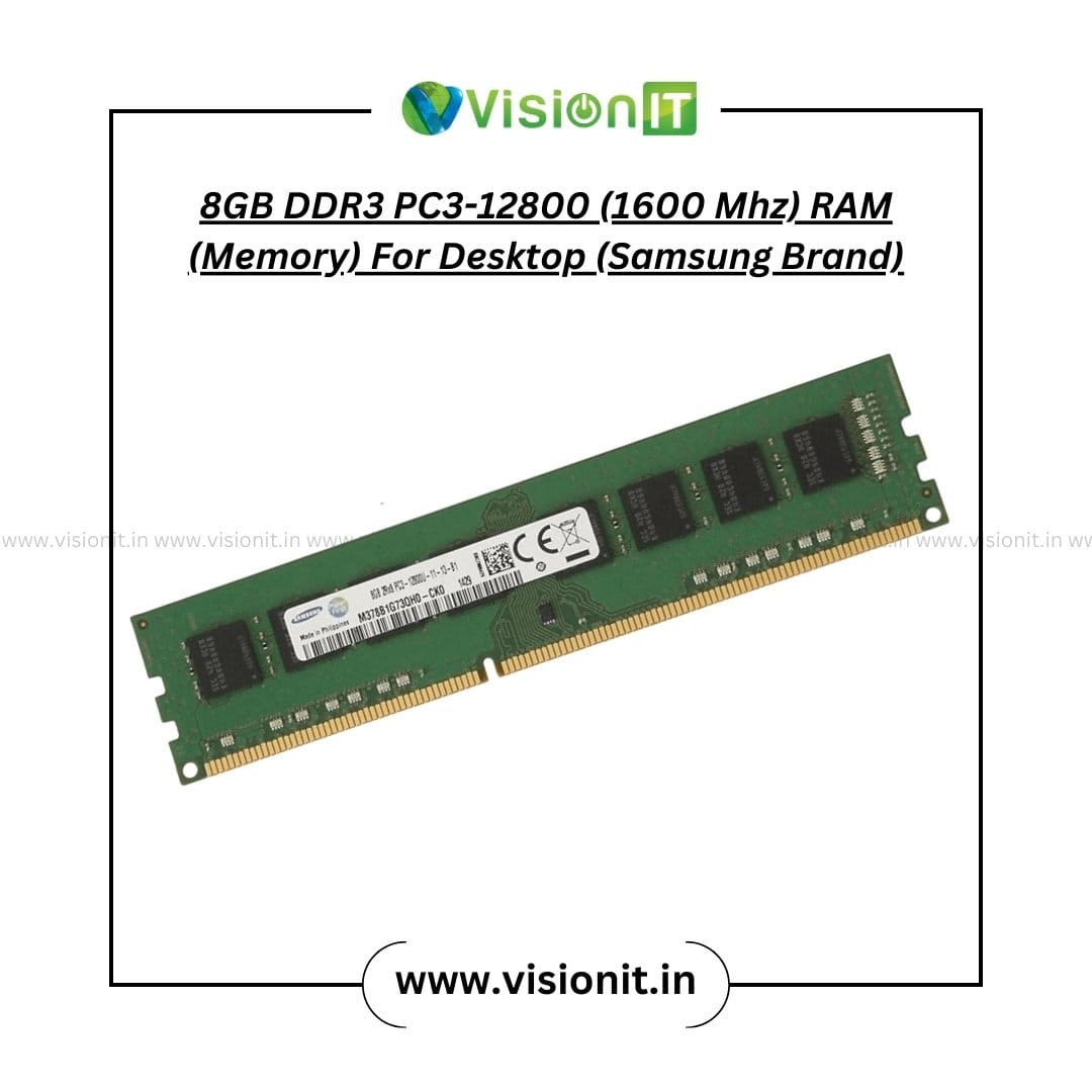 8GB DDR3 RAM for Desktop PC3-12800 1600MHz – Refurbished Memory Stick Compatible with Most DDR3 Systems