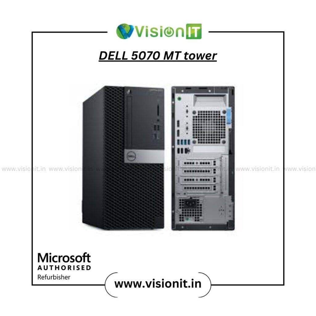 Dell OptiPlex 5070 Microtower PC with Intel Core i5, DDR4 RAM, and SSD storage