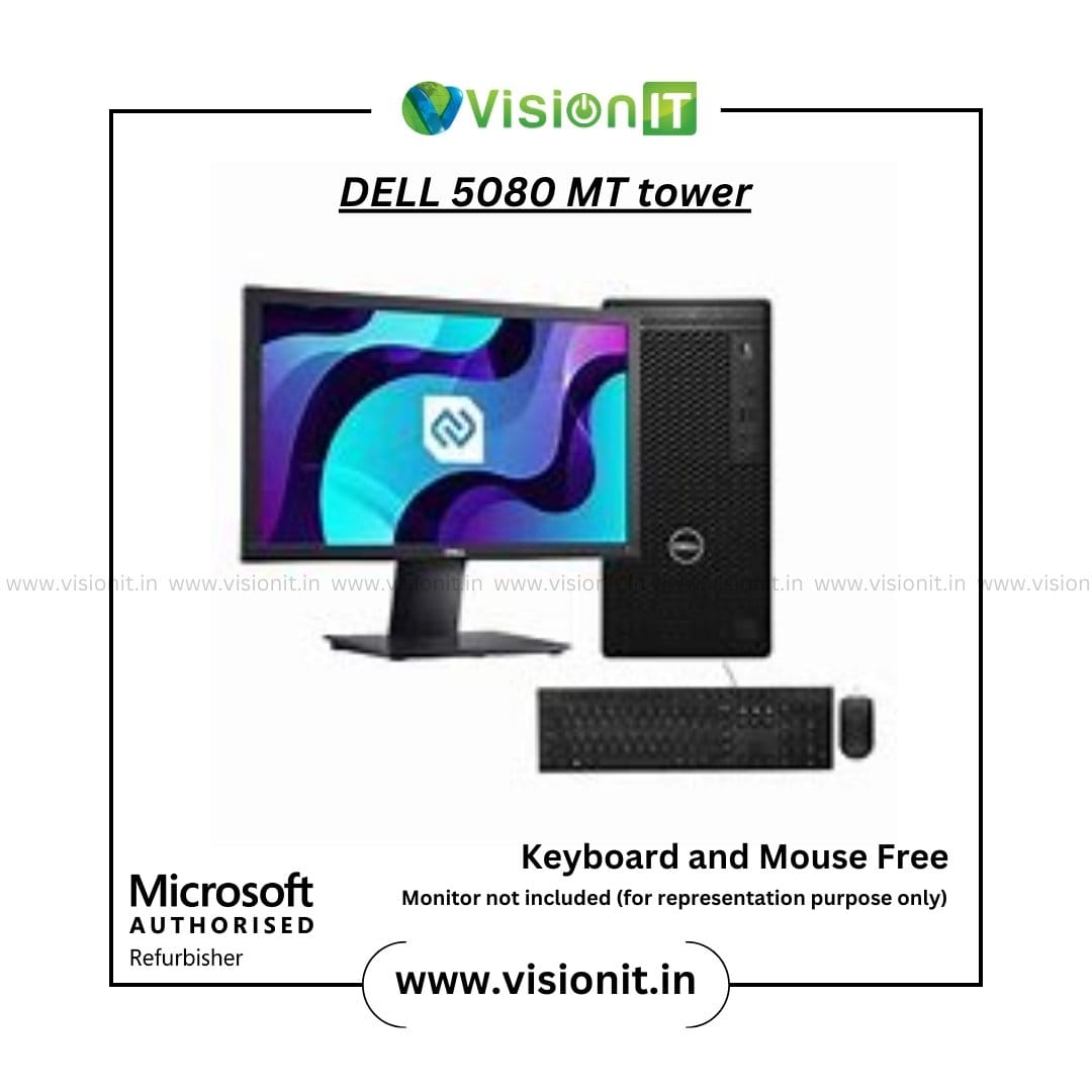 Refurbished Dell OptiPlex 5080 MicroTower PC with 10th Gen Intel Core i3/i5/i7, up to 64GB DDR4 RAM, SSD/HDD storage, Windows 10 Pro – High performance business desktop