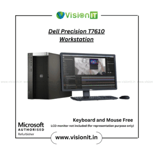 Refurbished Dell Precision T7610 Workstation with Dual Xeon processors, ECC DDR3 RAM, and SSD storage for AI and design professionals