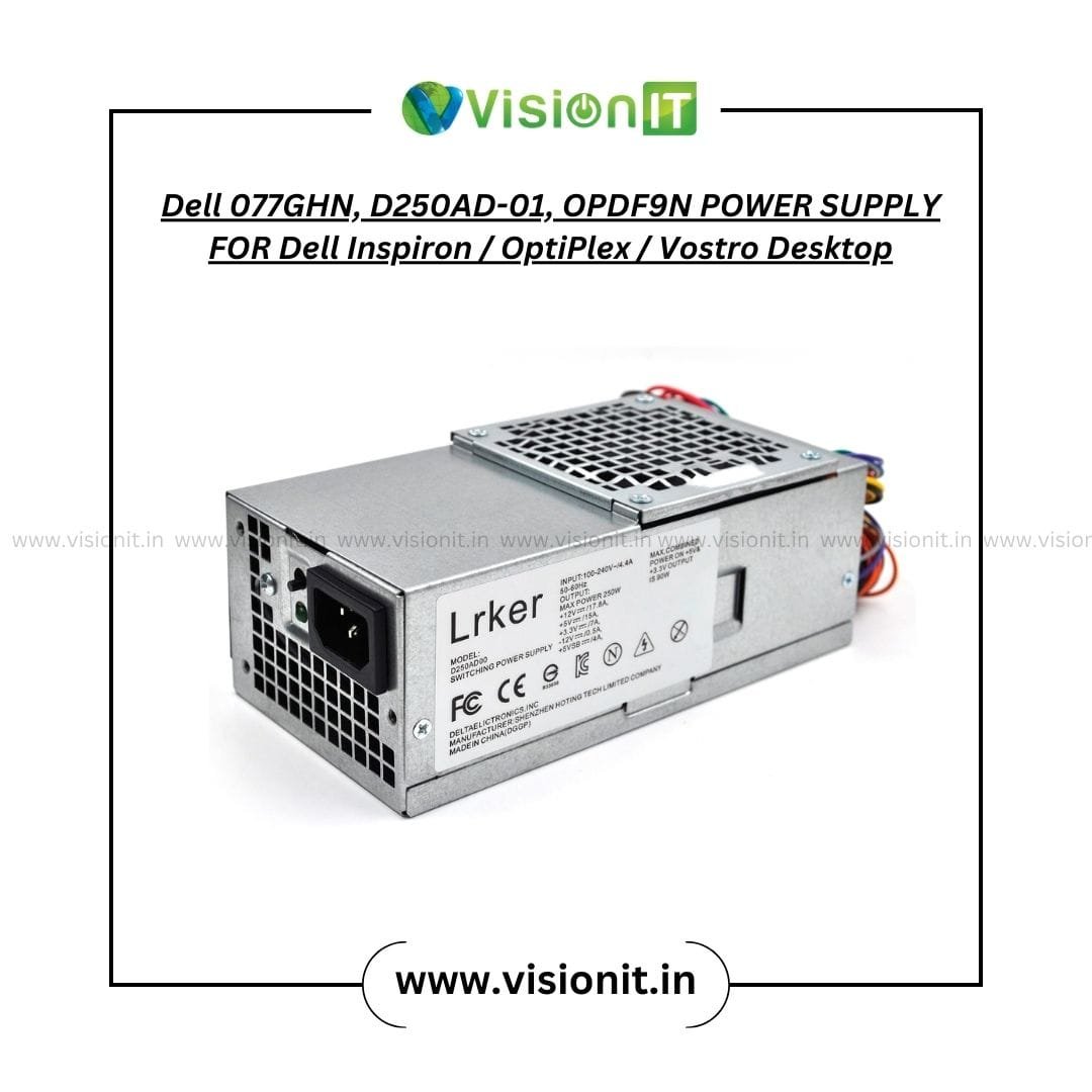 Dell 077GHN D250AD-01 OPDF9N power supply for Inspiron OptiPlex Vostro