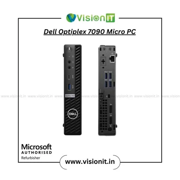 Refurbished Dell OptiPlex 7090 Micro PC with 11th Gen Intel Core i5/i7, SSD, compact design – perfect business desktop
