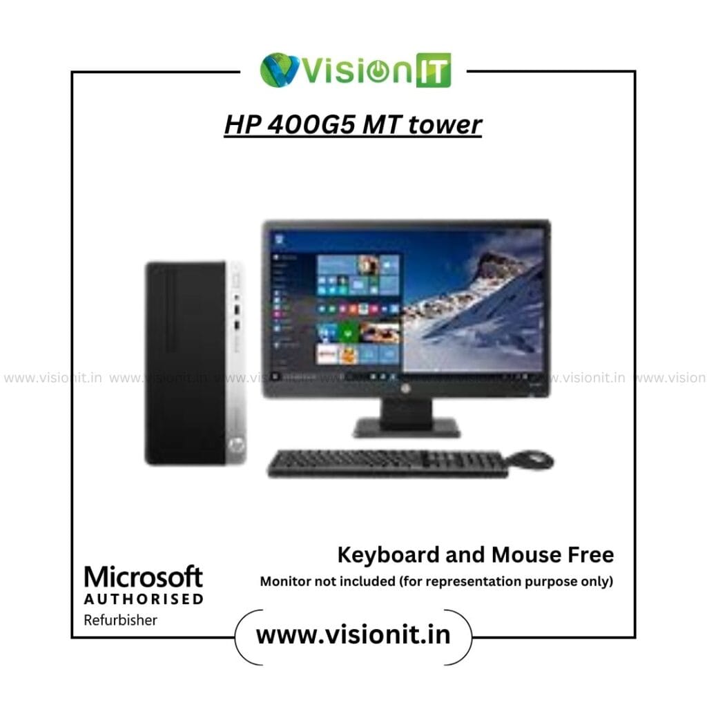 HP ProDesk 400 G5 MT PC Refurbished with 8th Gen Intel Core, DDR4 RAM, SSD and Genuine Windows