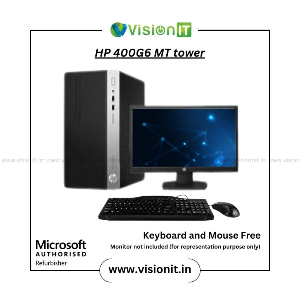 Refurbished HP ProDesk 400 G6 MT PC with 9th Gen Intel Core processor and up to 64GB RAM for office productivity