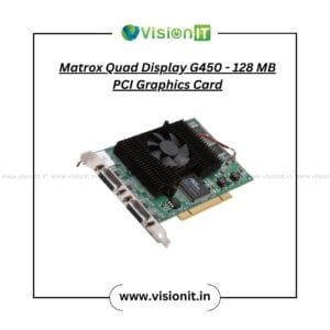 Matrox Quad Display G450-128MB PCI Graphic Card with support for four monitors, ideal for financial trading desks and digital signage in India.
