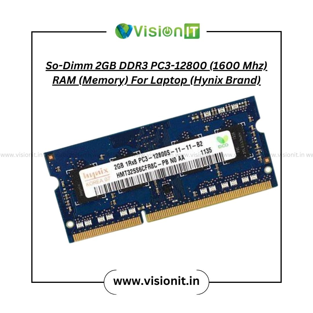 So-DIMM 2GB DDR3 PC3-12800 1600 MHz RAM – Laptop memory module with 204 pins and 3-year table replacement warranty