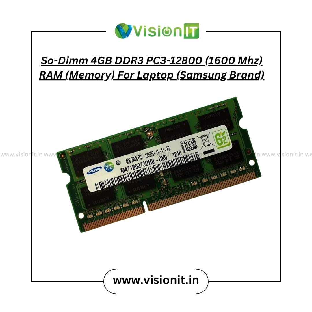 4GB DDR3 RAM for Laptop – So-DIMM PC3-12800 1600MHz Upgrade Module