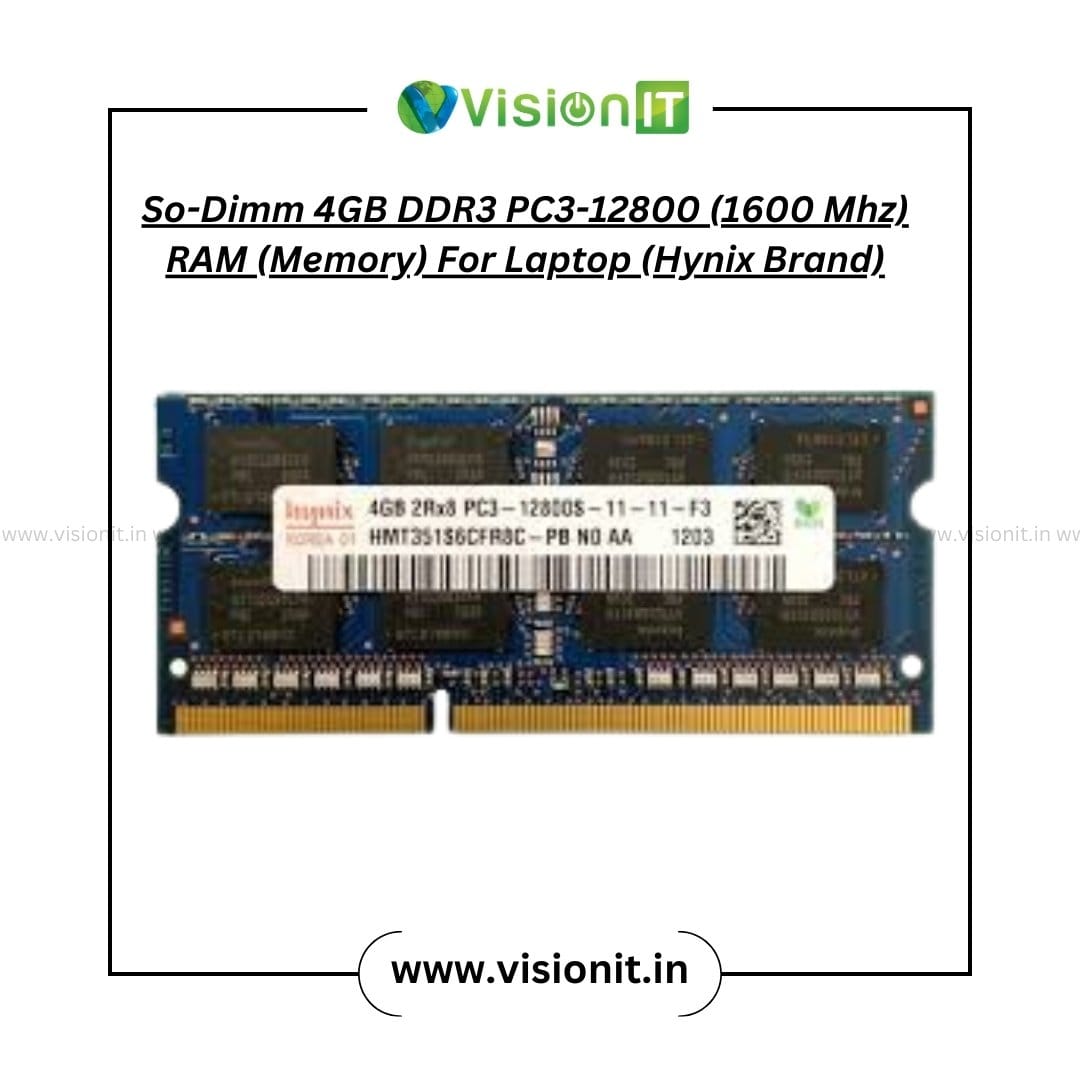 Vision IT 4GB DDR3 PC3-12800 1600MHz Laptop Memory