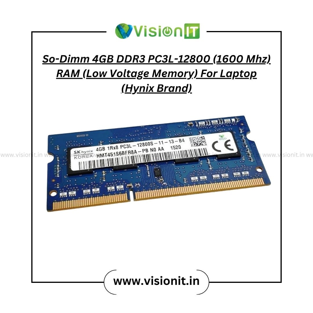 Vision IT 4GB DDR3L 1600MHz Low Voltage Laptop Memory