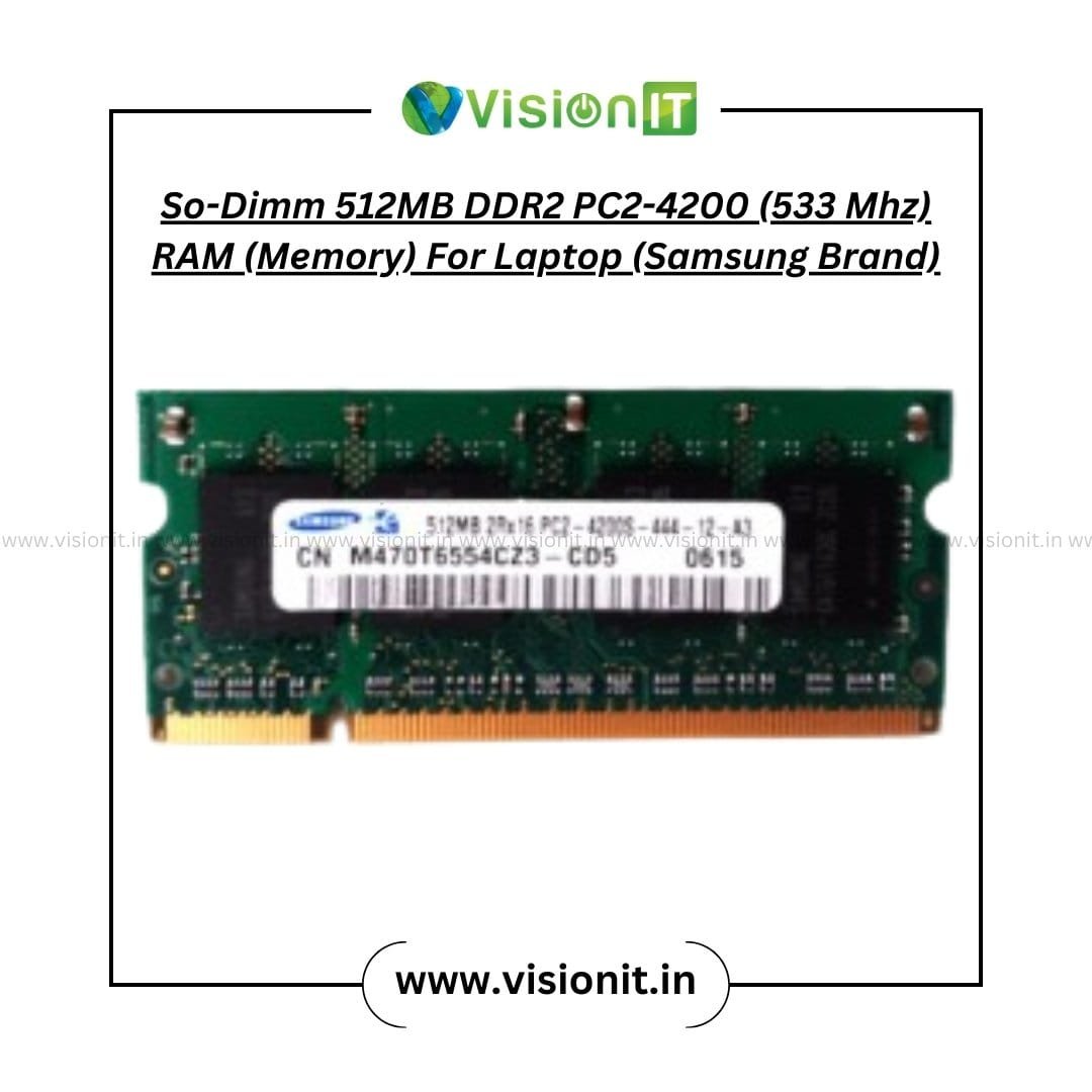512MB DDR2 RAM for Laptop – PC2-4200 So-DIMM 533MHz module