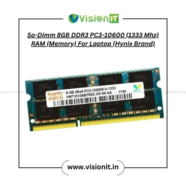 Vision IT 8GB DDR3 PC3-10600 1333MHz Laptop Memory