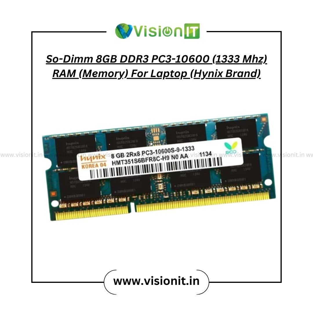 Vision IT 8GB DDR3 PC3-10600 1333MHz Laptop Memory