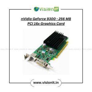 nVidia Geforce 9300 256MB PCI 16x graphic card for older desktops needing basic video and graphics support.