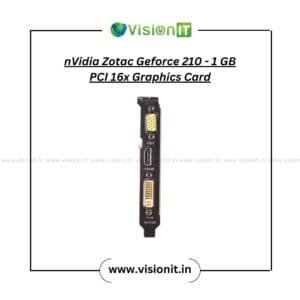 Zotac GeForce 210 1GB DDR2 PCI 16x Graphic Card – ideal for home, office, HD video playback, dual-monitor use, and light gaming tasks.