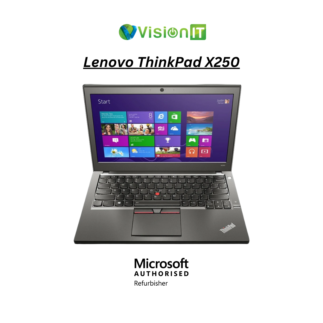 Lenovo ThinkPad X250 laptop with Windows 10 Pro and reliable battery backup