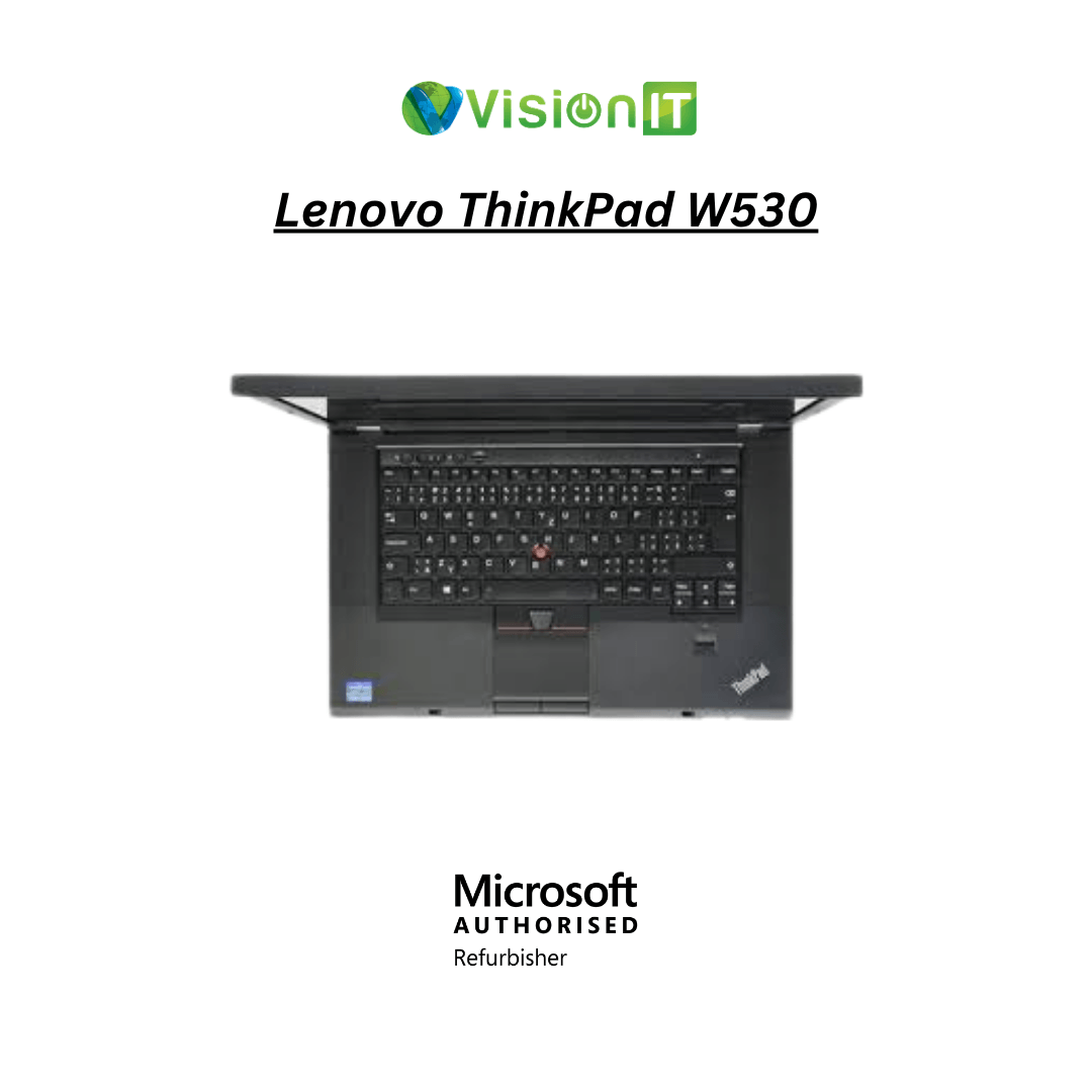 Refurbished Lenovo ThinkPad W530 with Intel Core i7, ideal for professionals needing high-speed performance and reliability