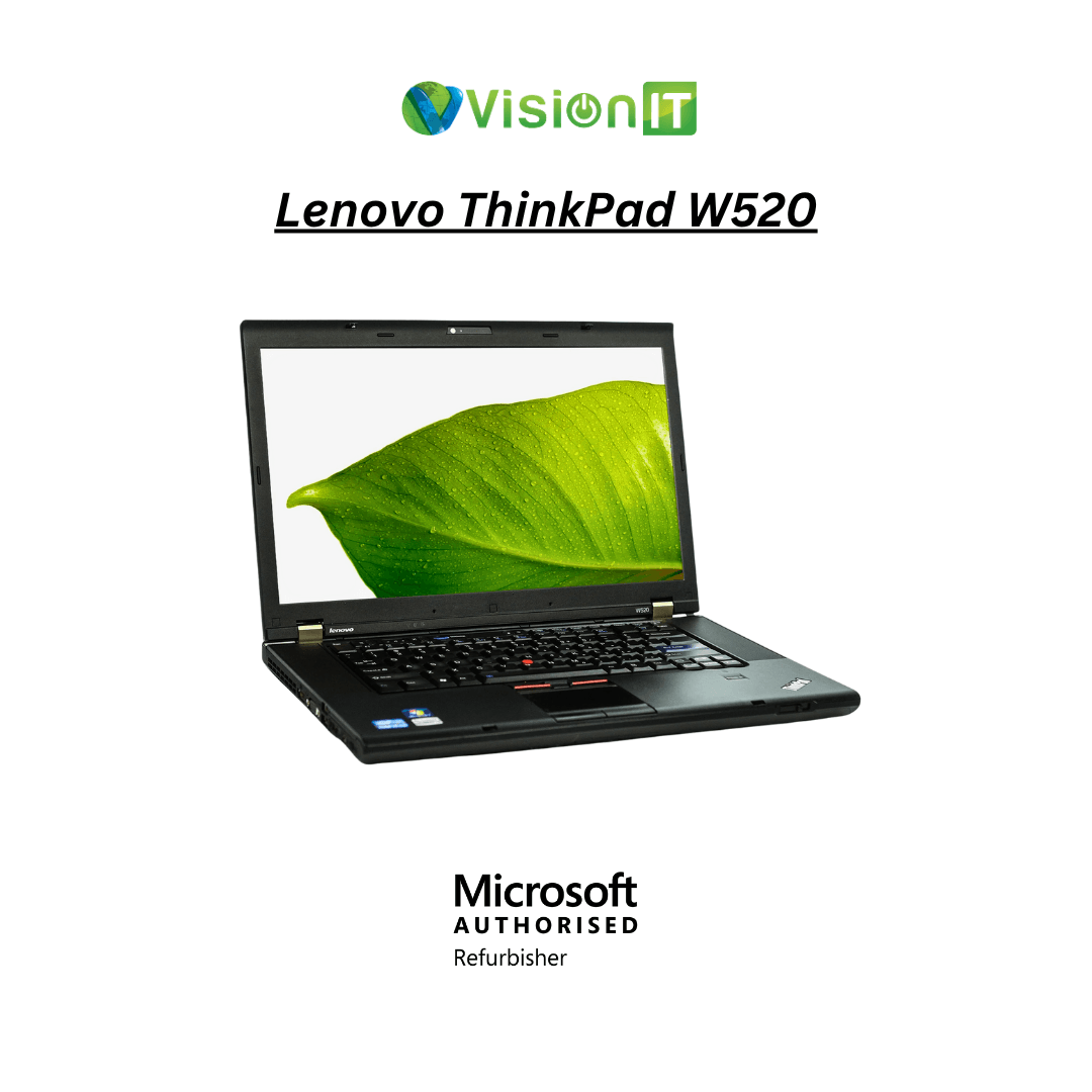 Refurbished Lenovo W520 i7 laptop with 16GB RAM and 512GB SSD for fast multitasking