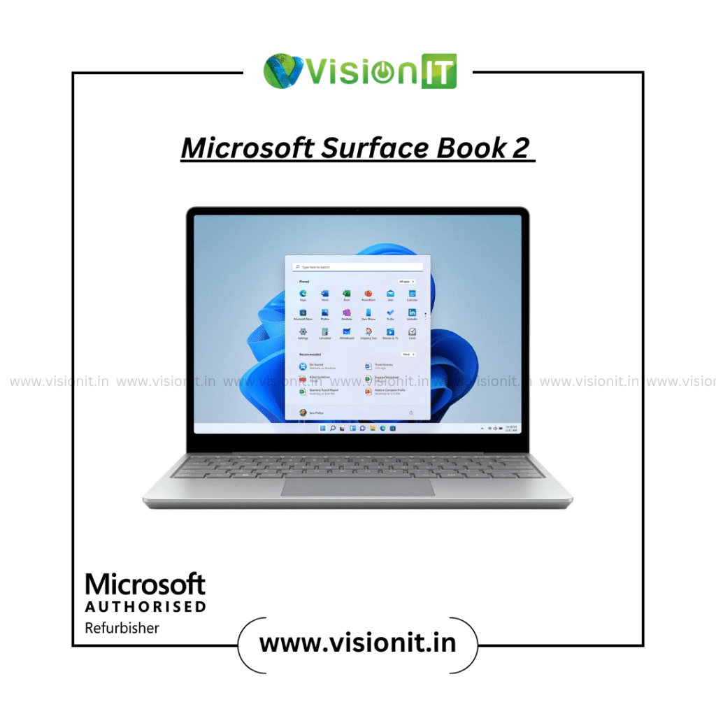 Microsoft Surface Book 2 with detachable touchscreen and powerful Intel processor, ideal for work and creativity in India